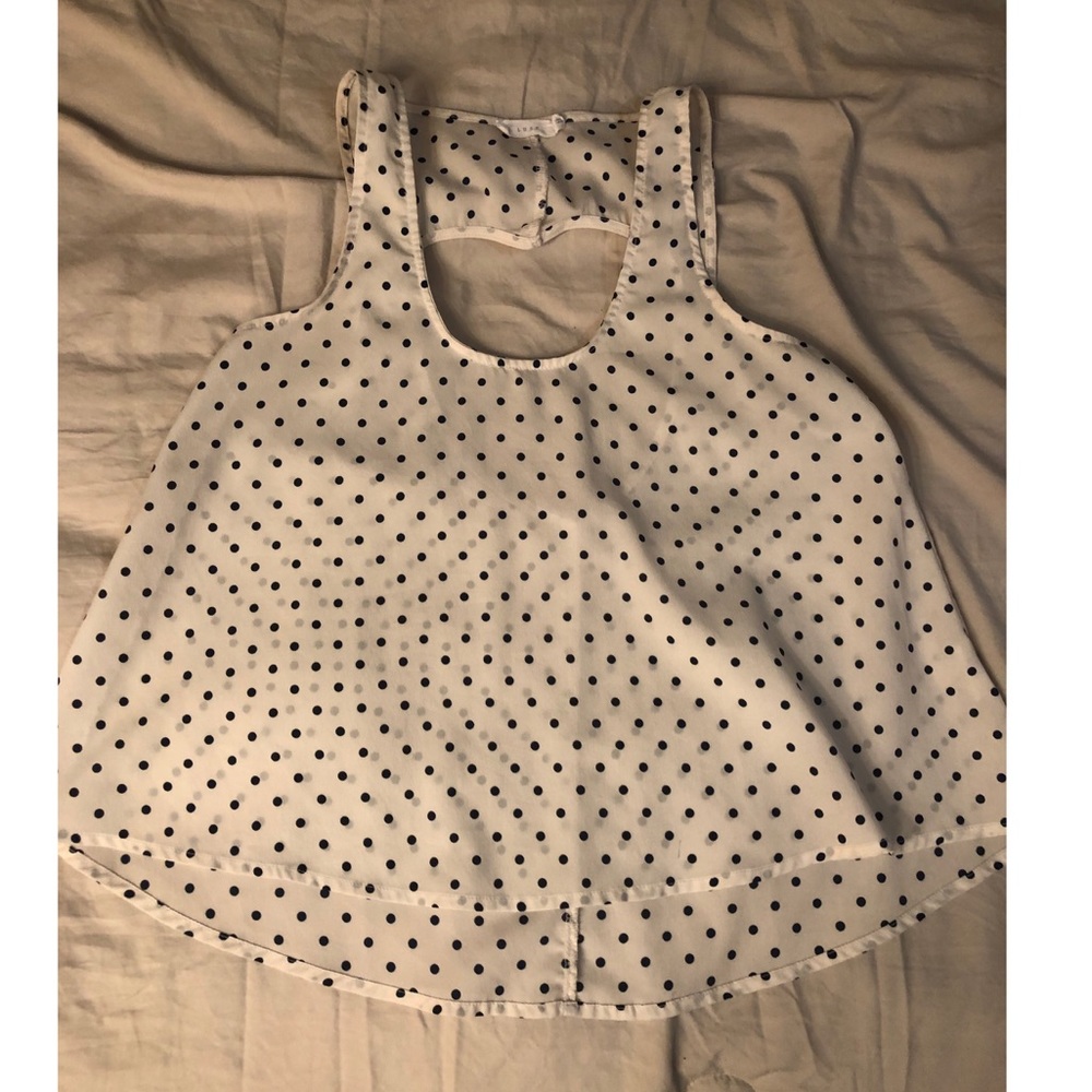 White & Black Dot Blouse